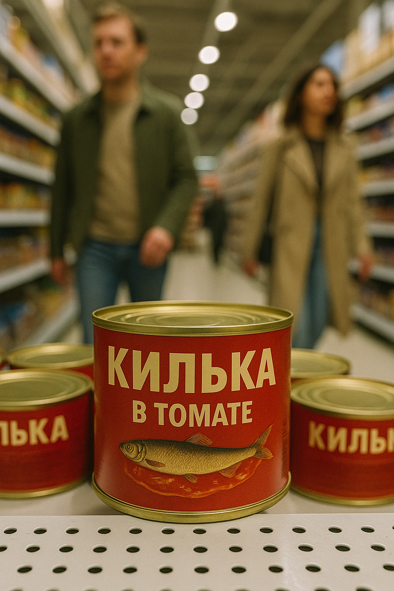 сейчас в супермаркетах стоит килька в томате и люди проходят мимо, даже не смотрят на ее