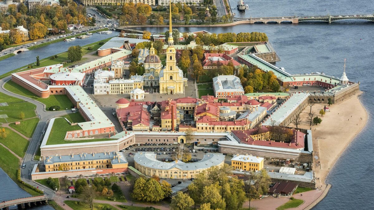 Петропавловская крепость. Вид сверху.