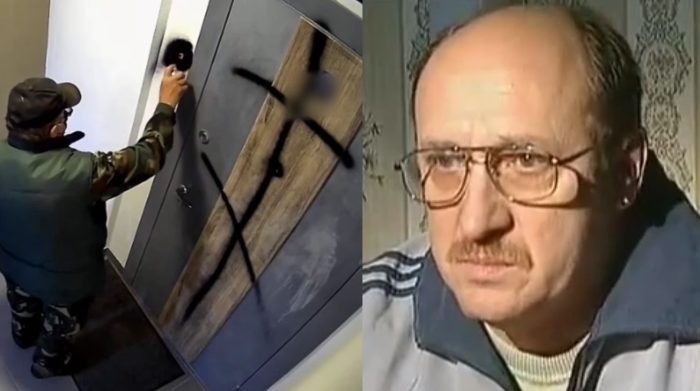 Кадры из видео АСТ-54 и интервью Печенкина «Пятому каналу».