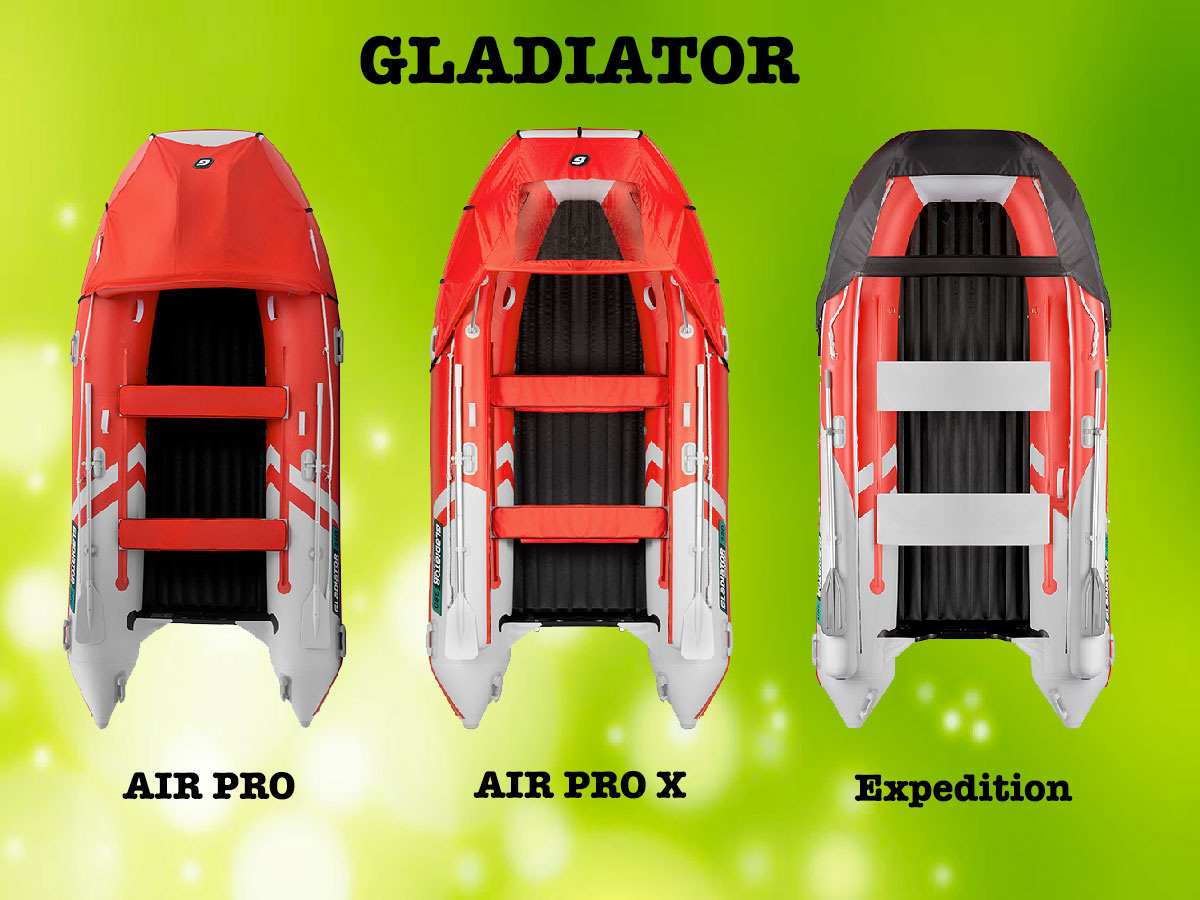 Визуальное сравнение лодок трех серий