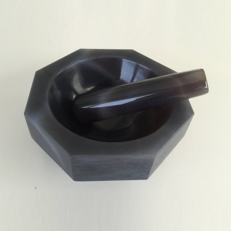 Агатовая ступка с агатовым пестиком