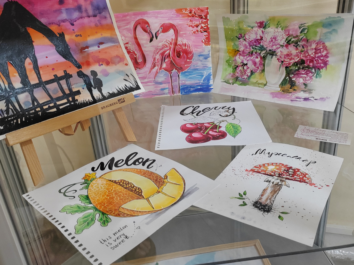 "Яркие краски". Персональная выставка Елены Богдановой. Астраханская областная библиотека им. Н.К. Крупской. Астрахань, 2025 г.