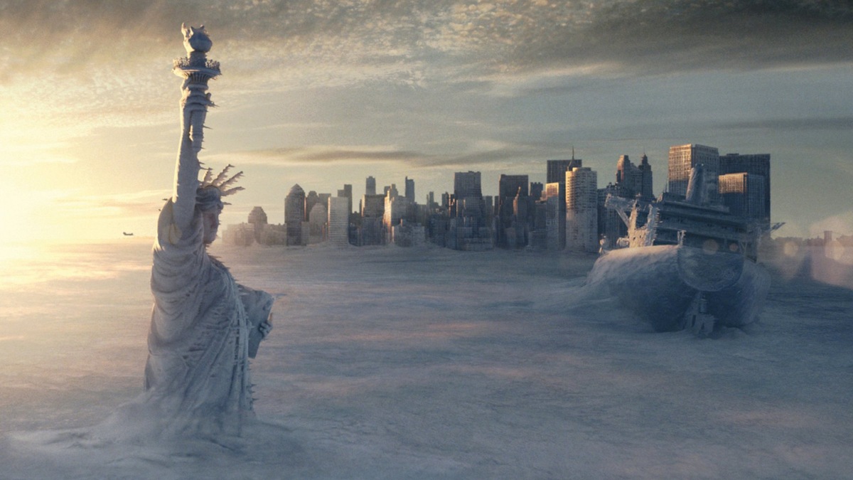 Frame from the disaster movie “The Day After Tomorrow” (2004), USA