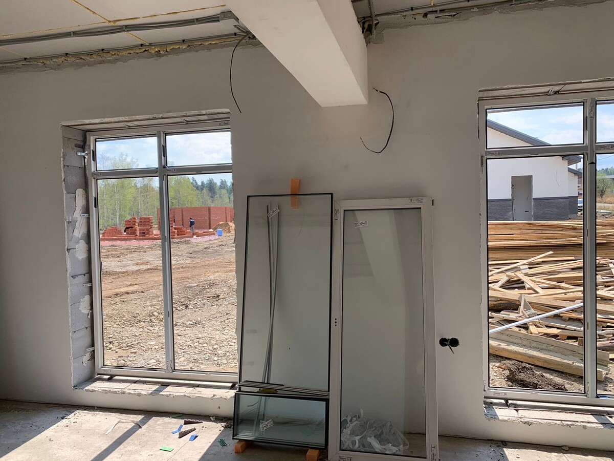 Процесс установки окон 