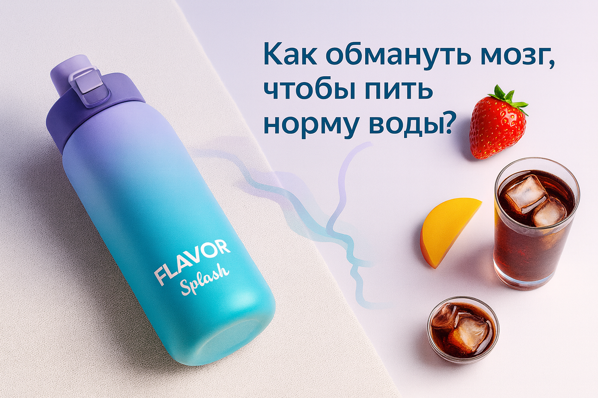 Почему так сложно пить норму воды — и как обмануть свой мозг, чтобы он сам её хотел? Flavor Splash