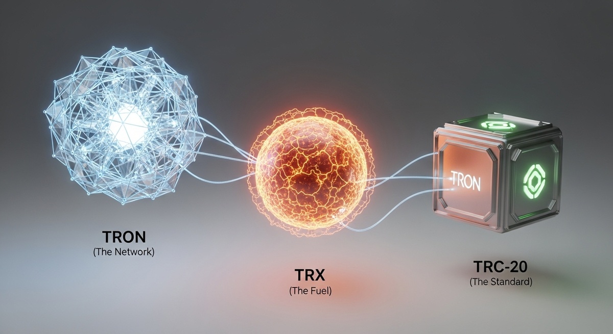 Разница между Tron, TRX и TRC-20