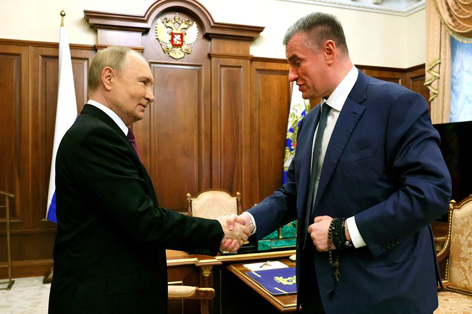 Рабочая встреча Владимира Путина с лидером ЛДПР Леонидом Слуцким. | Фото: сайт президента России