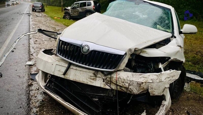    Последствия столкновения Фото: Госавтоинспекция Ставрополья