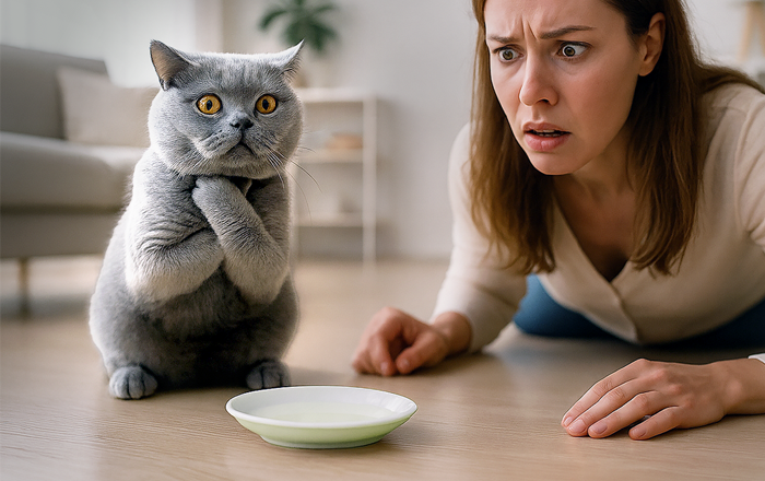 Почему кошкам нельзя давать молоко и сметанку / Изображение: AlphaPet