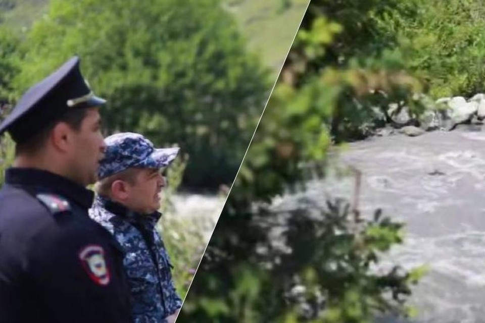 Тонущего в горной реке мальчика спасли полицейские в Северной Осетии. Фото: Ирина Волк