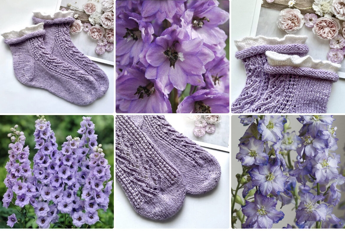 Носочки по моему описанию "Дельфиниум" - by-annike.ru