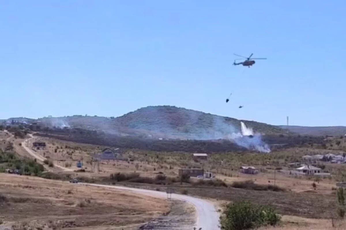    Пожар в Крыму увеличился до 12 га, огонь частично перешел на хозпостройки