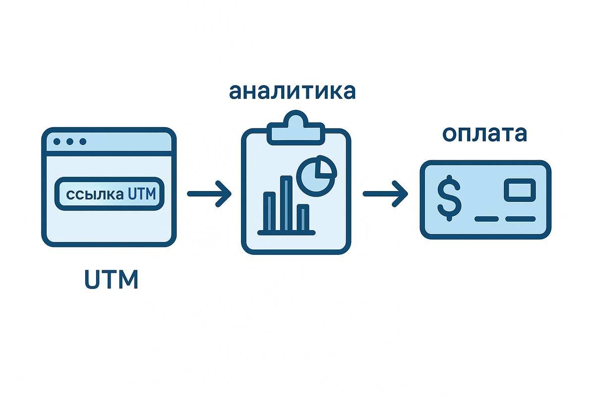UTM-метки реклама, сквозная аналитика Telegram, расчет ROI