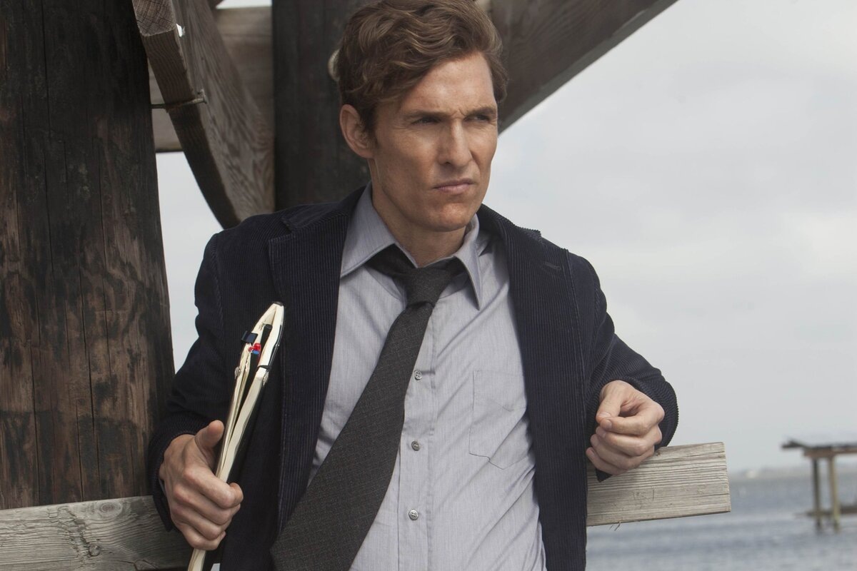 Мэттью Макконахи в роли Раста Коула в сериале «Настоящий детектив». Фото: Фильм Про 