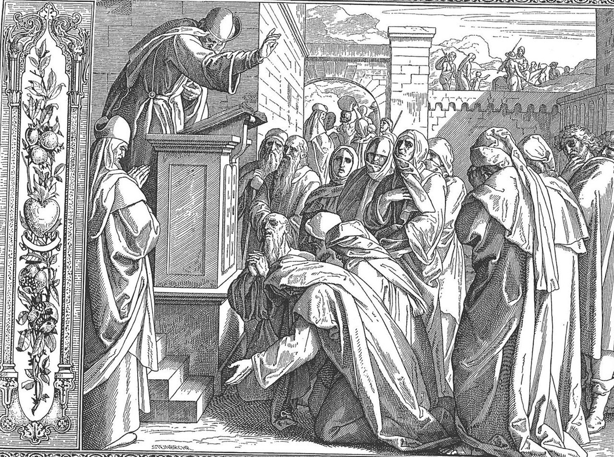 «Ездра объявляет закон», Юлиус Шнорр фон Карольсфельд, 1860. Фото из открытого доступа