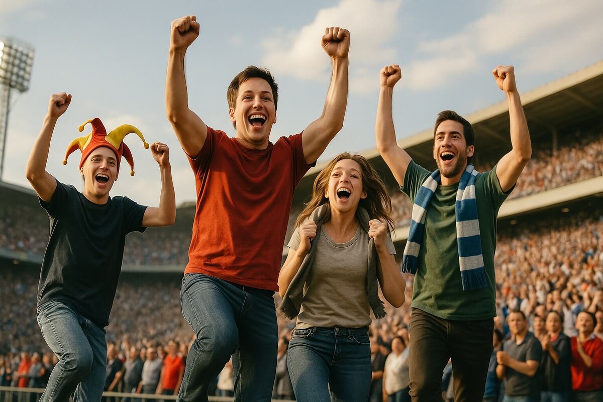    Во время массовых прыжков болельщиков на стадионах сейсмографы иногда фиксируют «фан-землетрясения» магнитудой около 1–2