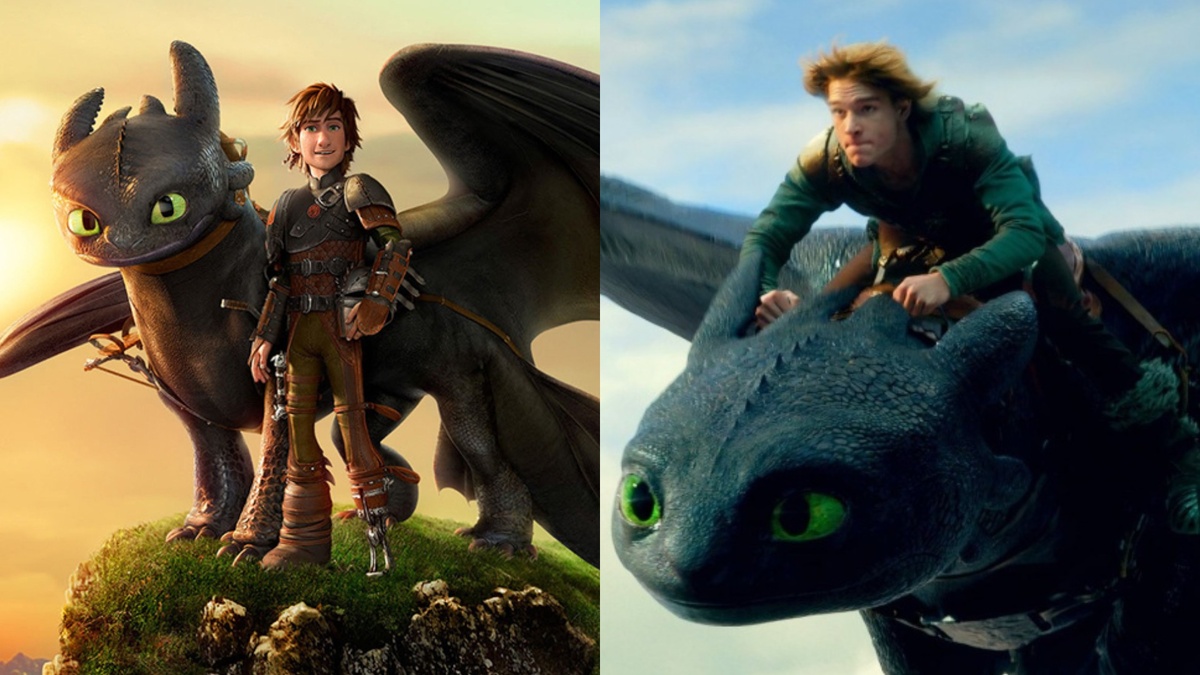 Кадры из мультика и фильма