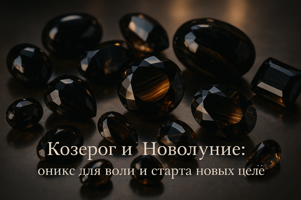    kozerog_i_novolunie_oniks_dlia_voli_i_starta_novykh_tselei Гороскоп Голосом