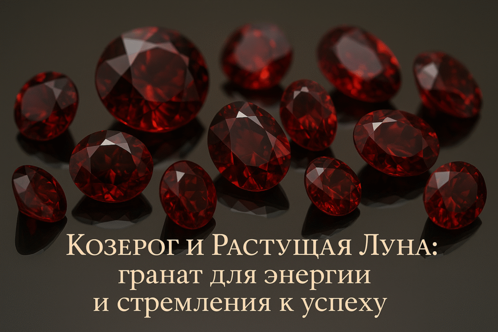    Козерог_Растущая_Луна_гранат_энергия_успех Гороскоп Голосом
