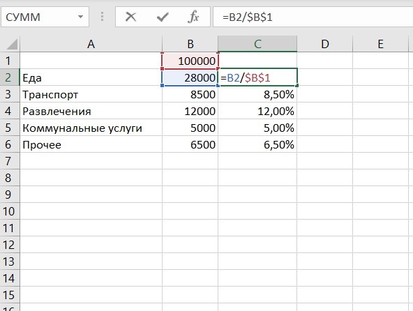 Введение формулы