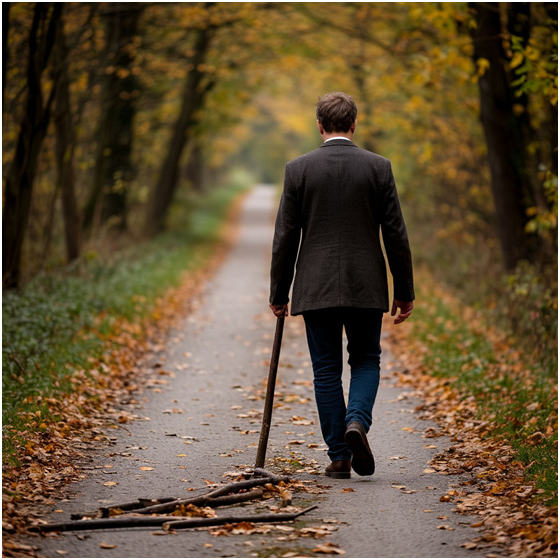 Сгенерировано ИИ- человек сломлен, нет удачи, нет здоровья, жизнь под откос.