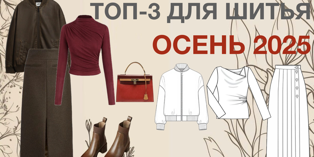 ТОП-3 вещей для шитья на ранюю осень 2025: повседневный стиль.