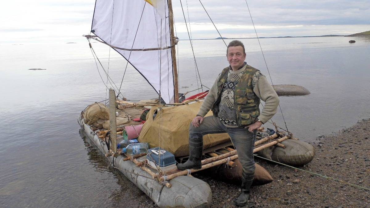   Александр Кузнецов-Тулянин на Белом море, на острове Южный Коловар в районе Кемских шхер / Фото: Личный архив