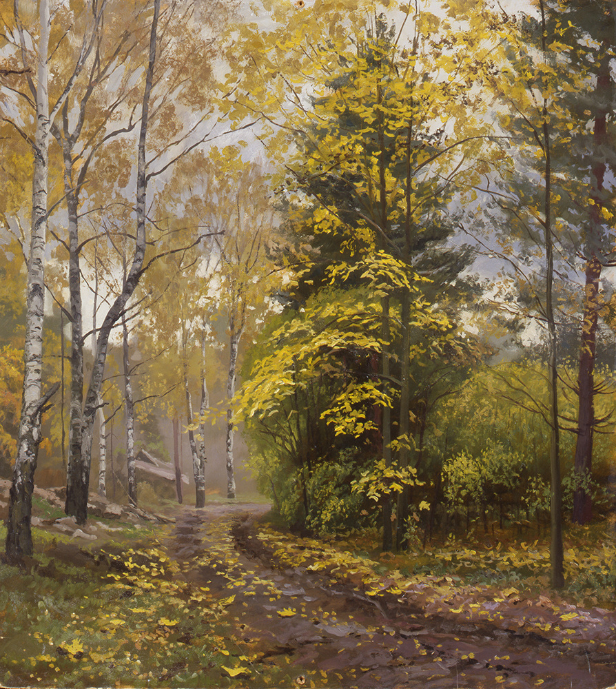 Андрей Герасимов «Последние листья октября» (2009), холст, масло 55,5х55 см
