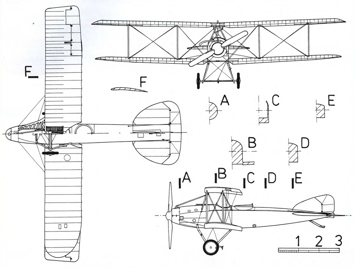 схема самолета-разведчика Albatros C.V
