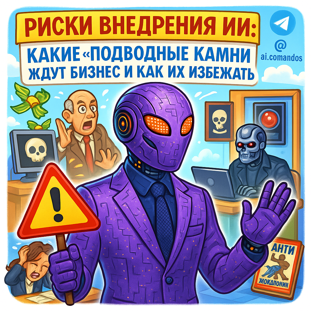    Риски ИИ: Заблуждения бизнеса, которые сливают бюджет. Как избежать 7 худших сценариев? Дмитрий Попов | Comandos.ai
