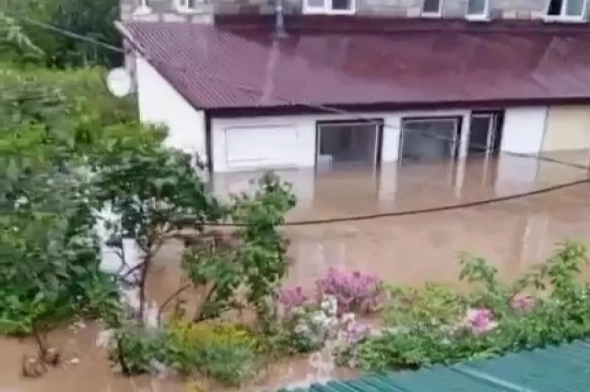    Дома затопило по окна в селе на Сахалине