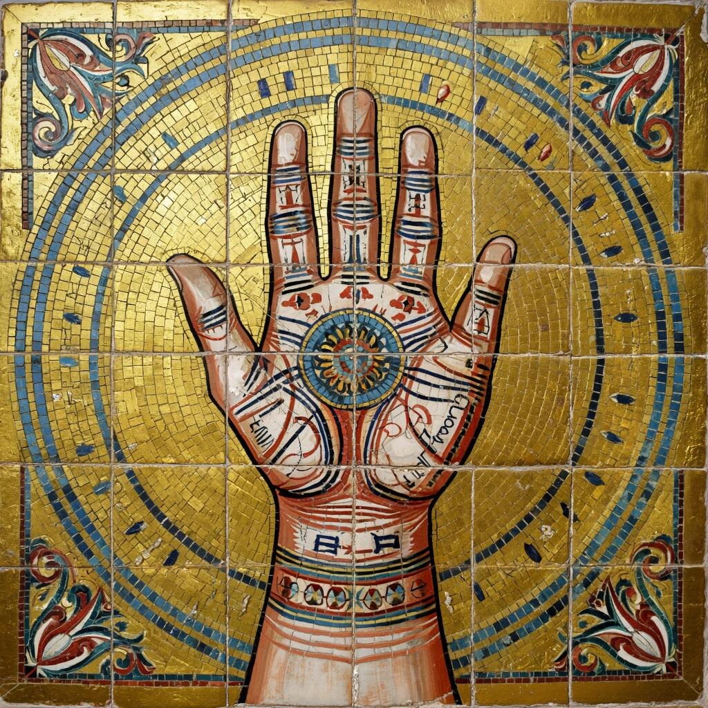 Хиромантия. Иллюстрация сгенерирована нейросетью