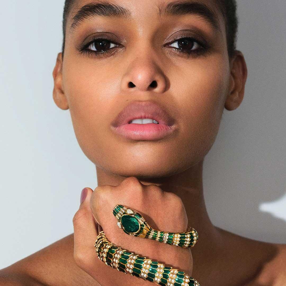 Компания Bulgari имеет долгую историю создания браслетов в виде змей, а в 1950-х годах она начала добавлять к своим творениям циферблаты часов, что привело к появлению в продаже сегодня широкого ассортимента украшений Serpentis.