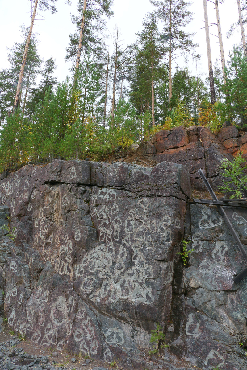 Долина зайцев, Карелия. Часть скалы. Здесь и далее фото автора блога. Август 2025 