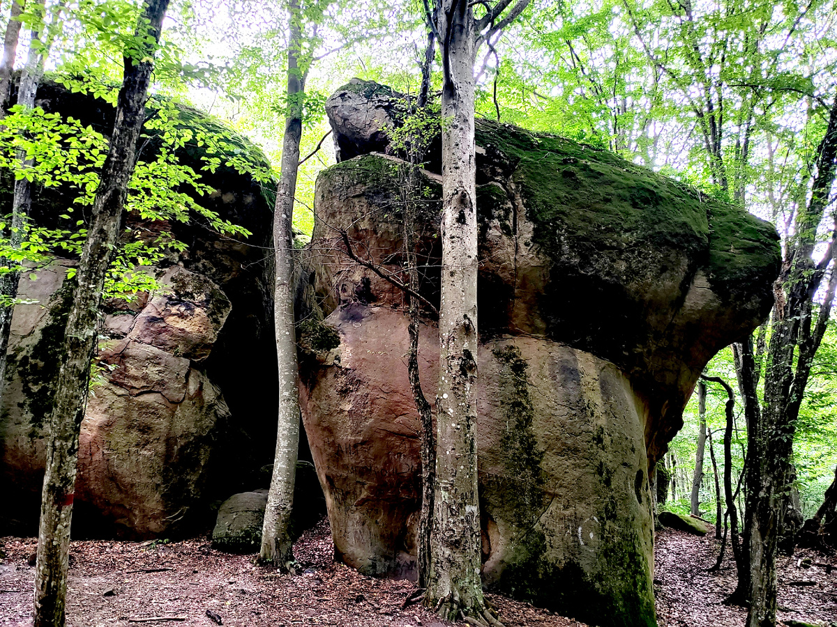 Скальные останцы на горе Шапка. Посёлок Перевалка. Фото автора 