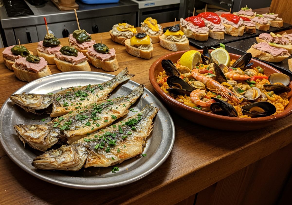 Баскская кухня - рыба, морепродукты, пинчос.