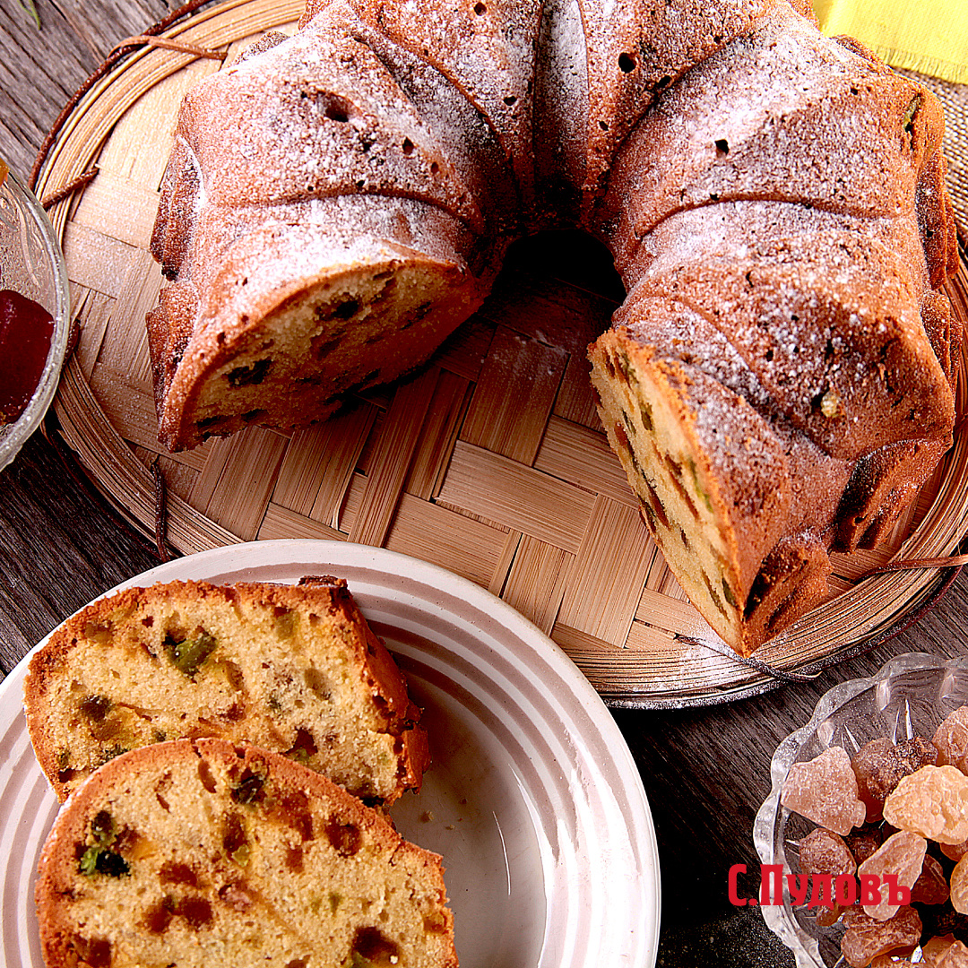 Кекс с цукатами из кукурузной муки «С.Пудовъ»