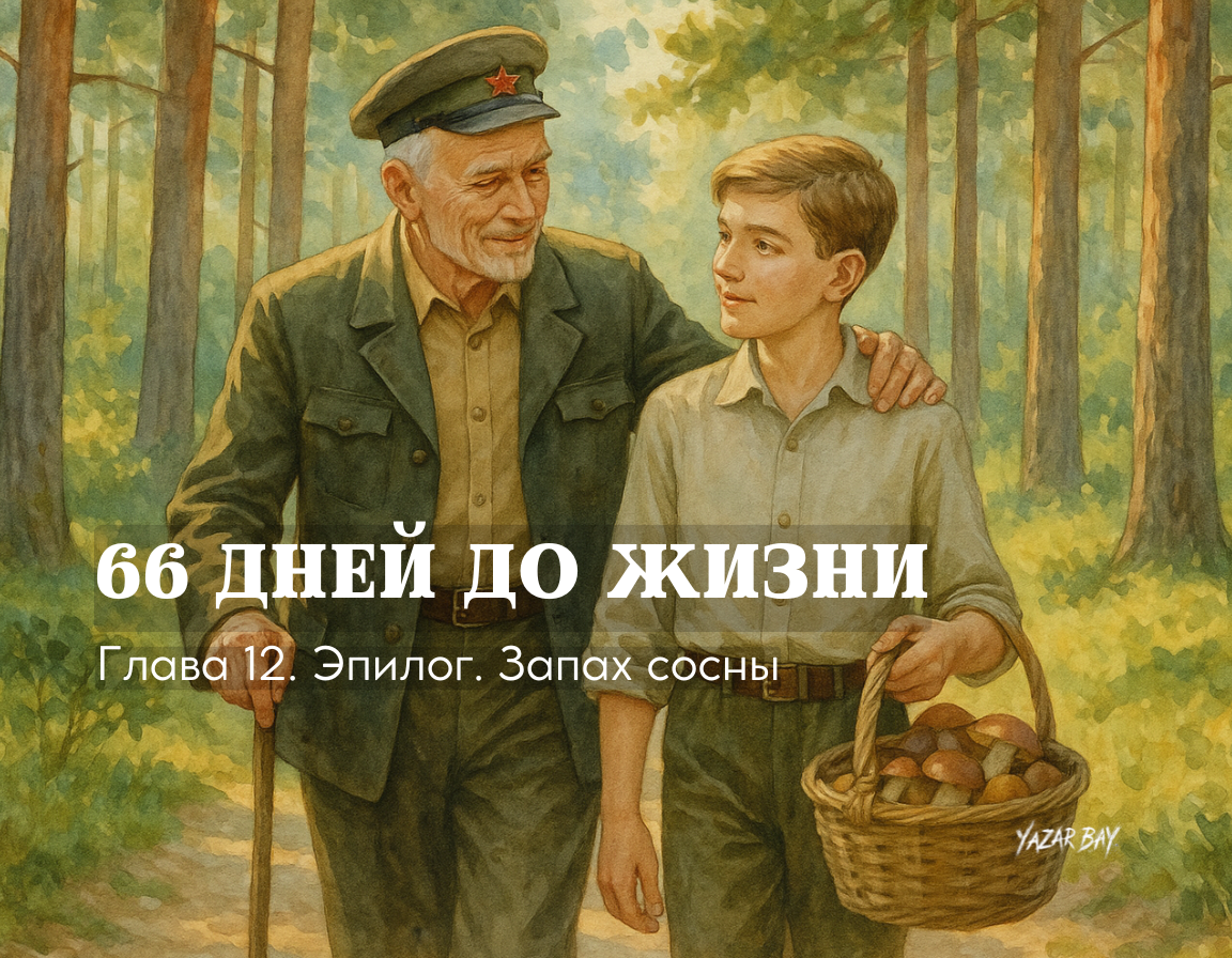 Герой войны Дмитрий Яблочкин, ставший лесником, гуляет по мирному лесу со своим сыном, передавая ему свои знания. ©Язар Бай