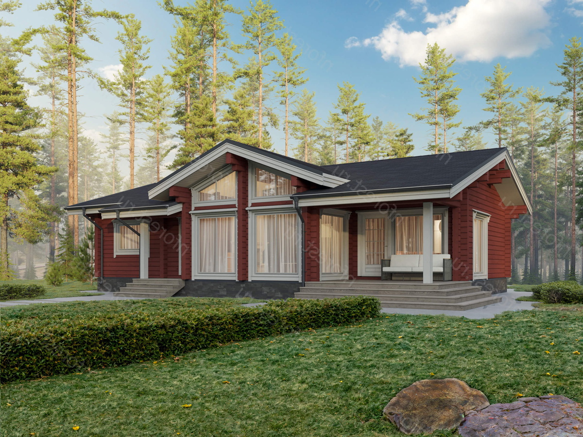 Дом с панорамными окнами "Исландия"