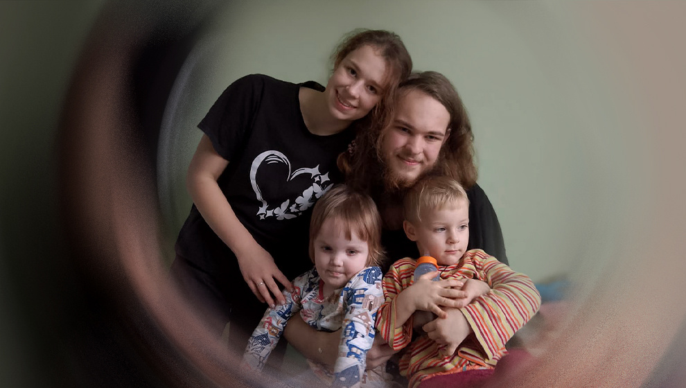 Старшие и младшие дети Беликовых.