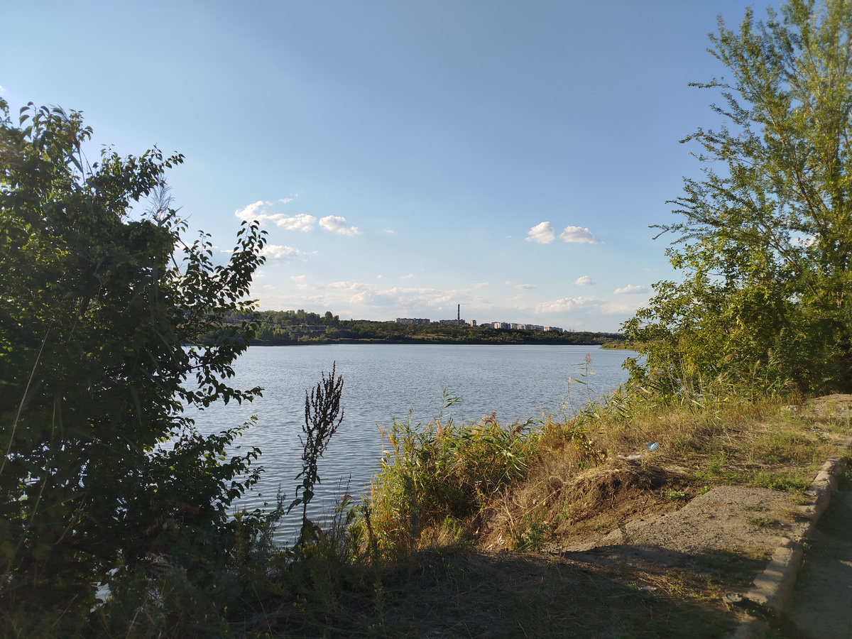 Северная часть Нижнекальмиусского водохранилища.