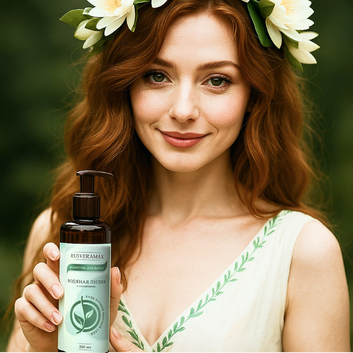 шампунь с силиконом "Водяная лилия" от бренда RUSVERAMAX