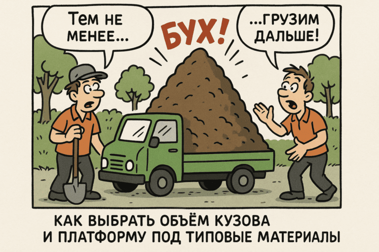    В этом изображении показана схема самосвала с указанием объема кузова, что поможет выбрать подходящую платформу для грузов. Artem Motomul