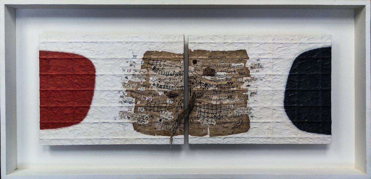 А. Кожин. Между красным и черным. 2001, 41 х 109. Коллекция Игоря Флейшмана.