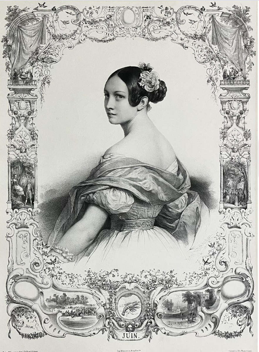 В создании серии литографий «Месяцы» участвовал и гравёр, печатник и рисовальщик Фредерико Сорьё (1807–1887).