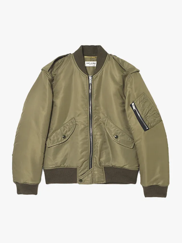 Укороченная куртка-бомбер от Saint Laurent