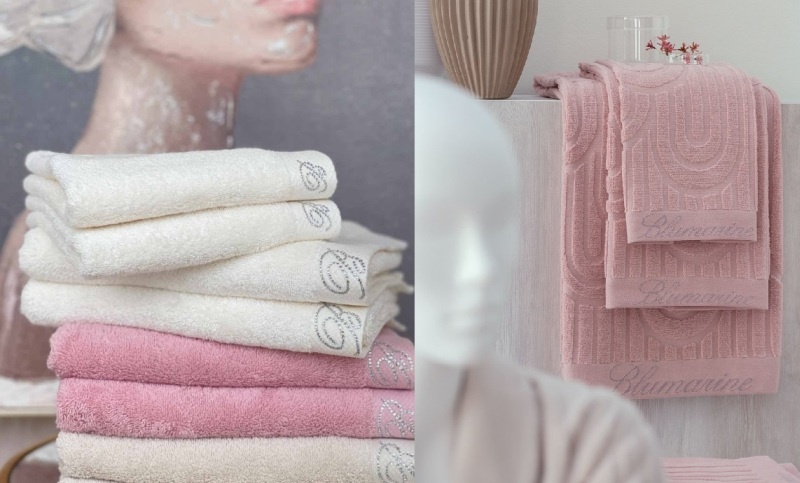 Махровые полотенца Blumarine, дизайнерские линии Monogramm и Benessere. Posteleon.ru