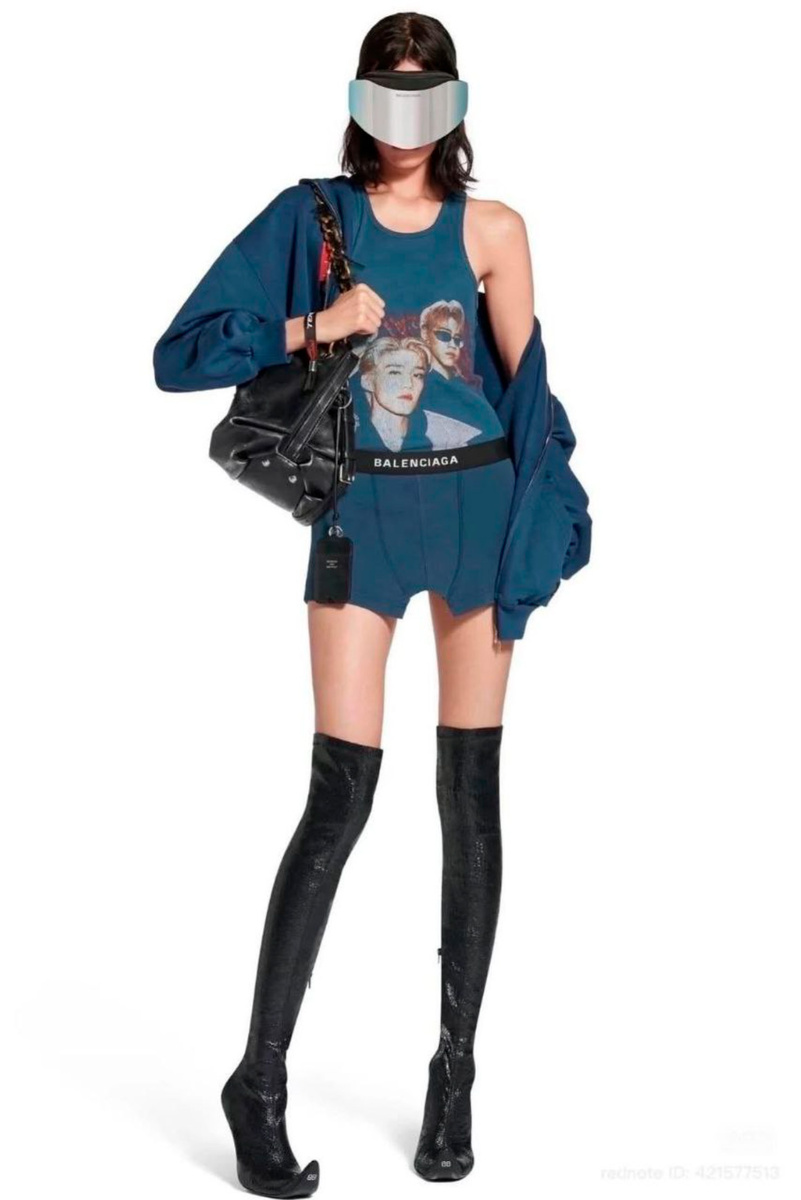 те самые юбка-мужские трусы Balenciaga. Вызвавшие бурю эмоций в интернете )))