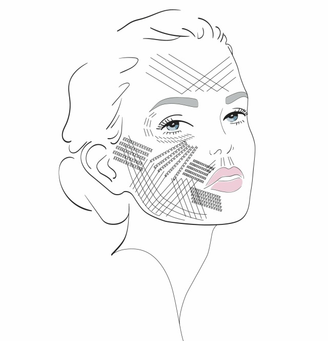 Схема авторской методики Face Lace by dr.Leshcheva