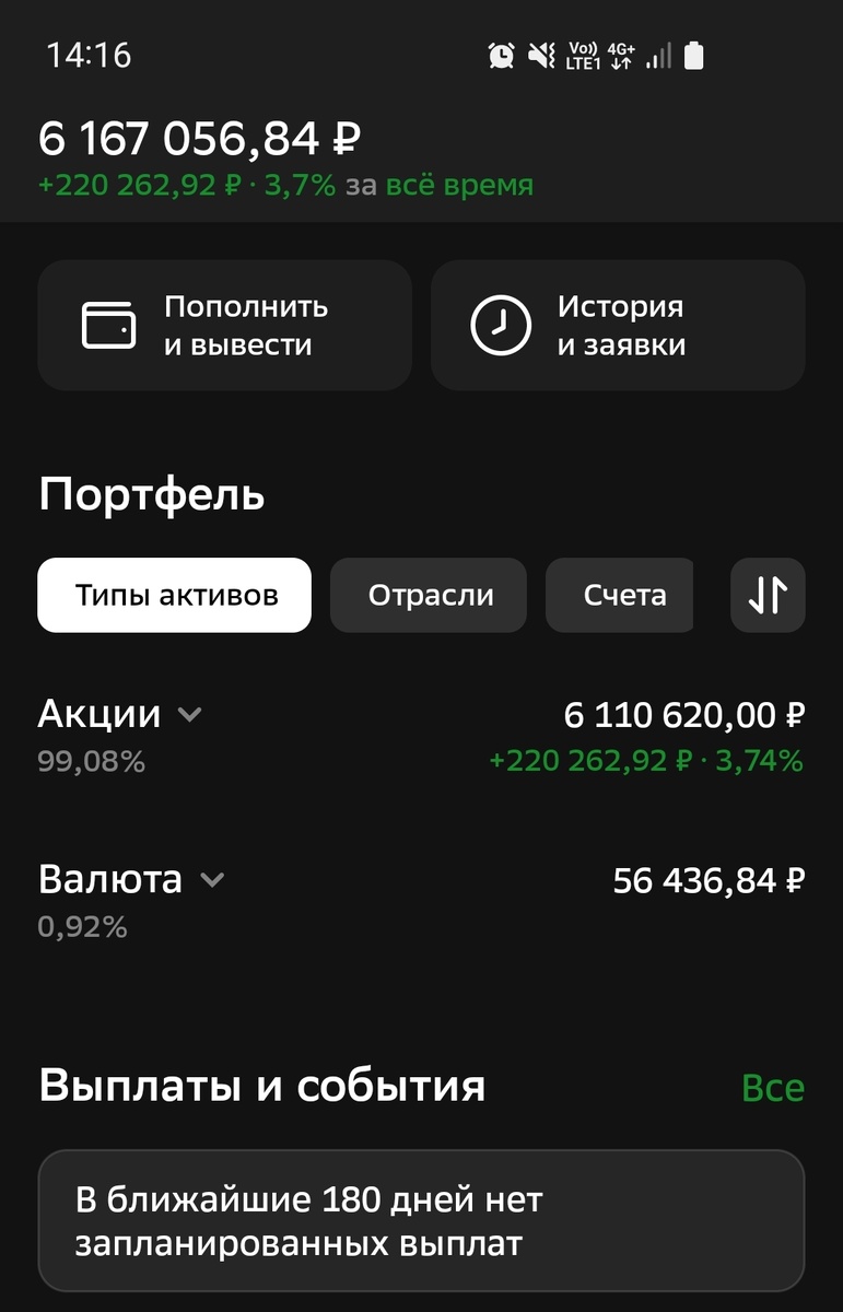 Состояние общего счета автора на 27.08.2025.